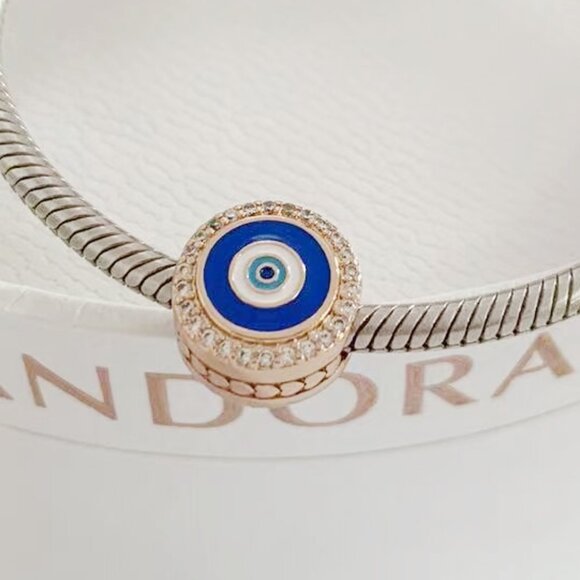 Pandora Evil Eye Double Sided Charm EG792016CZ Canada Excl. Eye of Protection - Picture 1 of 3